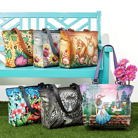 Anuschka Hand-Painted Tote **Sold Out** - Picture 5 of 6